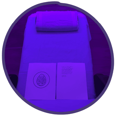 chair with images inside egg